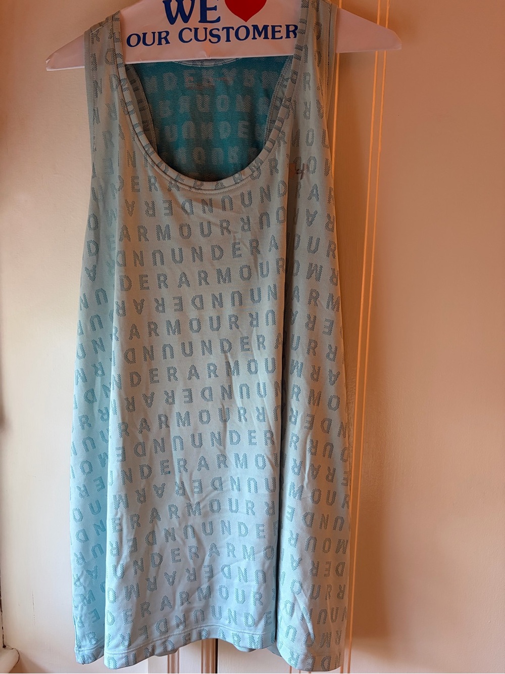 Under Armour Light Blue Logo-Print Performance Tank